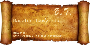 Baszler Tanázia névjegykártya